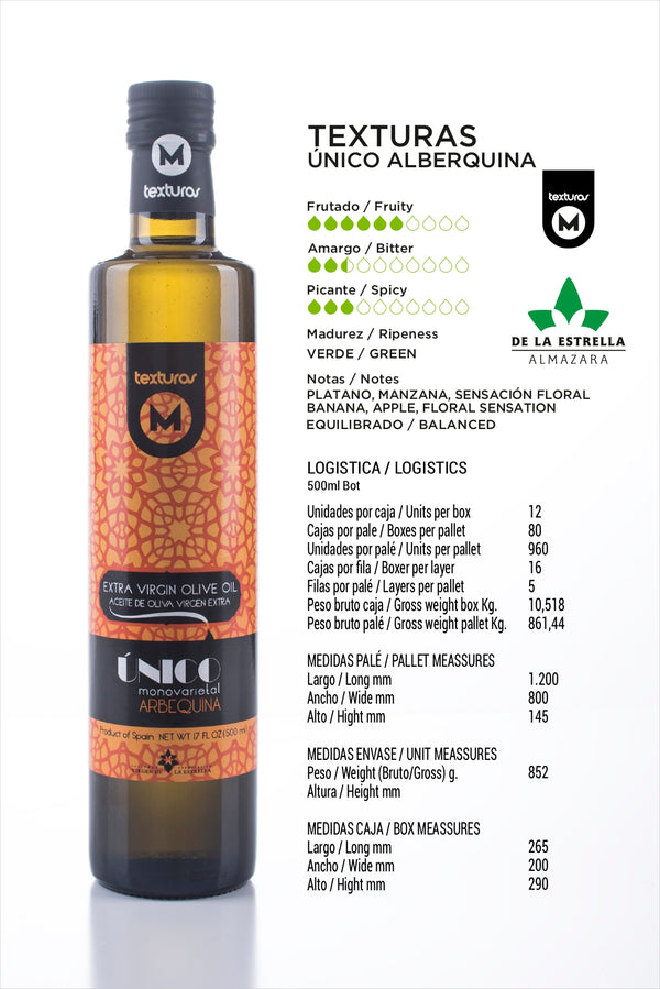 Texturas Único Arbequina Premium Extra Virgin Olive Oil (EVOO)